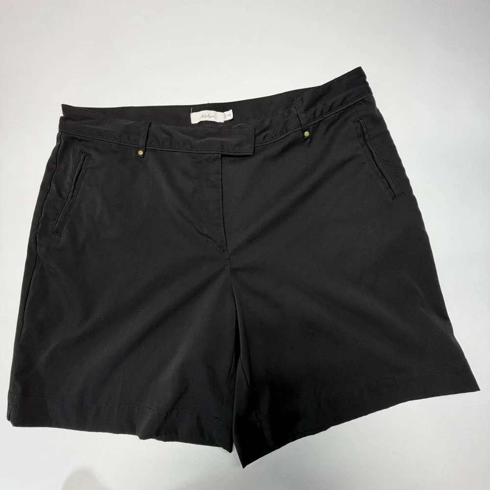 Lady Hagen Golf Shorts Womens 14‎ Black Purple Stretch Bundle